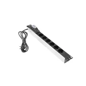 220V razvodni PDU panel 19/1U sa 6 uticnih mesta,kabl 2.5m Mirsan MR.PRZ6S.SC