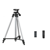 INF Stojalo za fotoaparat s sponko za telefon in torbo za prenašanje Silver L, (21685323)