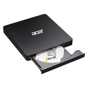 ACER prijenosni DVD snimač, USB 3.5 + Type-C 3.0, 140 x 142 x 17 mm, brzina snimanja CD-R: 24X CD-RW: 16X, DVD-R, 8X, DVD-RW 6X