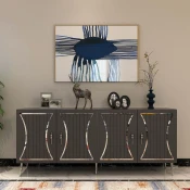 Hanah Home Konzolni sto Tean, 150x75x35 cm, Antracit-srebrne boje