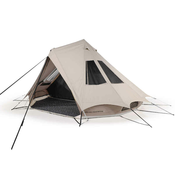 Šator za kampiranje tepee 5.2 polipamuk s 2 spavaonice i 5 osoba