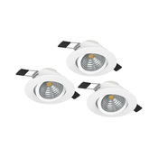 Eglo 900745 - SET 3xLED prigušiva svetiljka SALICETO 3xLED/6W/230V bela