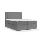Siva boxspring postelja s prostorom za shranjevanje 200x200 cm Imagine – Maison de Reve