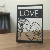 Aberto Design Dekorativna figura Only Love Pod, 2 mm, Crna