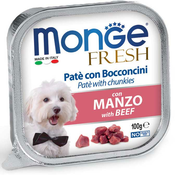 Monge Pašteta za pse sa komadićima mesa Fresh Pate, 100 g - govedina