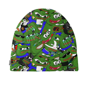 Mr. GUGU & Miss GO Mans Pepe Memes Beanie MB 212337