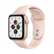 Apple Watch SE (GPS, 44mm, Gold Aluminum, Pink Sand Sport Band)