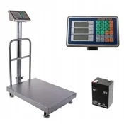 shumee SKLADIŠČNA TEHTNICA 150 KG Z NOSILCEM ZA VREČE 30 x 40 CM Z 10 G LCD BATERIJAMI
