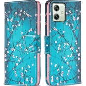 GS Ovitek za Motorola Moto G54 5G, denarnica, sakura modra