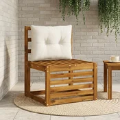 vidaXL Hrbtna blazina PUTTEN 100% poliester Bela 50 x 40 x 10 cm
