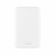 FIXED MagZen Powerbank z brezžičnim polnjenjem in podporo Magsafe, 6 000 mAh, bela