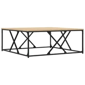Vidaxl Klubska mizica sonoma hrast 100x100x40 cm inženirski les