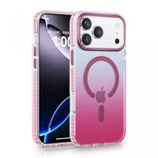 CELLECT Magnetski silikon case iPhone 17 Pro ružicasto-proziran