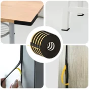 vidaXL Samolepilni pena trak 5 pcs Črna 20mm x 10m CR pena