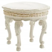 Casa Padrino luxury baroque stool white/cream - Handmade baroque style stool - Baroque footstool - Baroque furniture - Noble & magnificent - Made in Italy