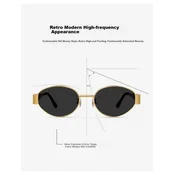 Qingnianshidai Unisex naocare za sunce, Zlatno-crne