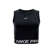 Majica s tankom Nike Pro Womens Dri-FIT Cropped Tank Top Black/ White L