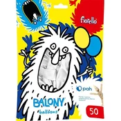 Rayher. Baloni metalic, 25 cm, 50 kosov, beli