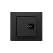 Vestra Enojna računalniška vtičnica RJ45 brez okvirja, vgradna, IP20, črna 3848-19
