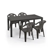 Set vrtnega pohištva Leano 4+1 grafit