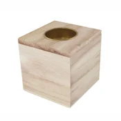 Lesen svečnik - kocka (leseni polizdelki za decoupage)