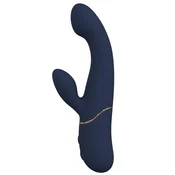 Dream Toys Vibrator Goddess Collection Hestia Duo z zibajočo funkcijo, temno moder