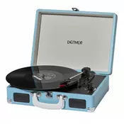 Gramofon | 33-45-78 rpm | Software za Snimanje | Plavi | DENVER