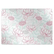 Decormat Podloga za zaščito tal Cvetne konture 120x90 cm 2 cm