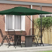 Roma Suncobran Zelena 286 x 284 x 265 cm Aluminij i poliester