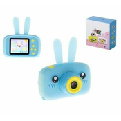 Ikonka 3MP otroški fotoaparat LCD SD FULL HD 1080P zajec etui