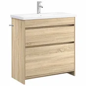 Vidaxl Komplet pohištva za kopalnico Sonoma hrast 81 x 40 x 84,5 cm