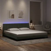 shumee vidaXL Posteljni okvir svetlo siv 200x200 cm žamet