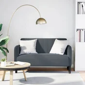 vidaXL Dvosed temno siv 109 cm žamet