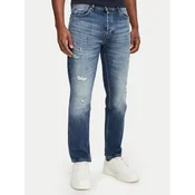 HUGO Jeans hlače 50561463 Modra Tapered Fit