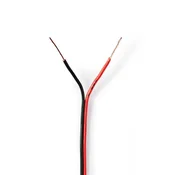 Nedis Kabel za zvočnik | 2x 0,35 mm2 | CCA | 100,0 m | Okrogla | PVC | Rdeča/črna | Emballage