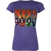 Kiss Logo, Faces & Icons Purple M Ženske Majica
