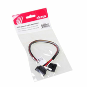 Akasa Podaljševalni napajalni kabel SATA 15pin - 30 cm