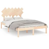 Vidaxl Posteljni okvir 120x190 cm trden les
