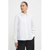 Pamučna košulja Armani Exchange za žene, boja: bijela, regular, s klasičnim ovratnikom, 3DYC27 YN4RZ