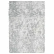Vidaxl Visoka košata preproga NAVARRA srebrno siva 240x340cm poliester
