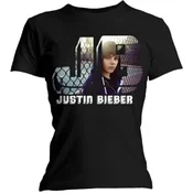 Justin Bieber Photo Black (Skinny Fit) Black L Ženske Majica