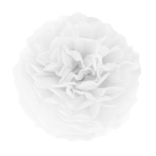Papirnati pompon 35 cm – bel