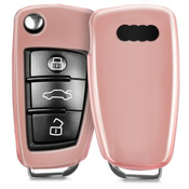 Silikonski etui za avtomobilske ključe za Audi - roza