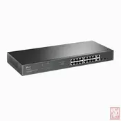 TP-LINK TL-SG1218MP, 16? gigabit PoE+ RJ45 ports, 2? gigabit non-PoE RJ45 ports, and 2? combo gigabit SFP slots