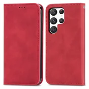 Rdeča Elegantna Flip torbica (Samsung Galaxy S23 Ultra)