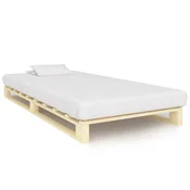 Vidaxl Posteljni okvir iz palet trdna borovina 100x200 cm