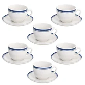 Tognana Set šoljica za caj sa tacnom, 6 komada, 270 ml