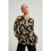 Womens blouse Moodo patterned - black