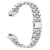 INF Eleganten srebrn nerjaveče jeklen biserni zapestnica, združljiv s Fitbit Inspire/Inspire 2/Inspire HR Silver, (5000116415)