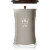 Woodwick Wood Smoke dišeča sveča z lesenim stenjem 610 g
